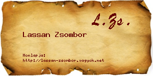 Lassan Zsombor névjegykártya
